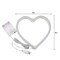 Pink Heart Neon Sign, LED Light Battery Operated or USB Powered Decorations Lamp, Table and Wall Decoration Light for Girl's Room Dorm Wedding Anniversary Valentines Day Birthday Party Home Décor